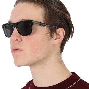 Burberry Men's Grey 56mm Sunglasses New